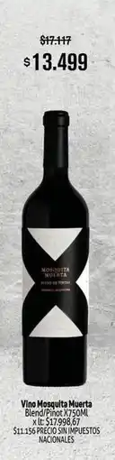 Makro Vino mosquita muerta blend/pinot x750ml oferta