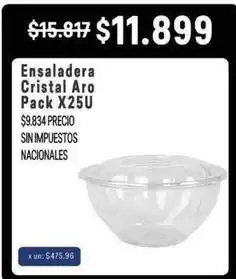 Makro Cristal - ensaladera aro pack oferta