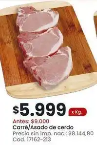 Coto Carré/asado de cerdo oferta