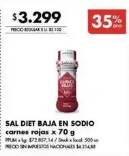 Disco Sal diet baja en sodio carnes rojas oferta