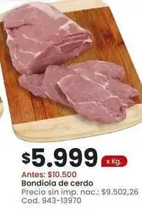 Coto Bondiola de cerdo cod. 943-13970 oferta