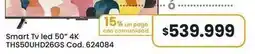 Coto Smart tv led 50 4k ths50uhd26gs cod. 624084 oferta