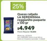 La serenísima - queso rallado reggianito paquete