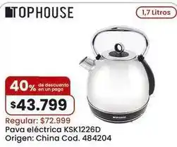 Coto Origen - pava eléctrica ksk1226d oferta