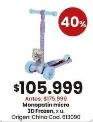 Coto 3d - monopatín micro frozen, x u. cod. 613090 oferta