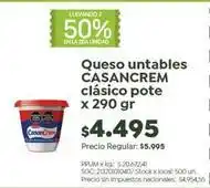 Jumbo Casancrem - queso untables cl0sico pote oferta