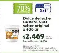 Jumbo Dulce de leche sabor original x 400 gr oferta