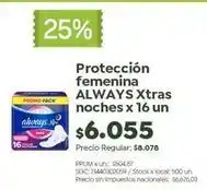 Jumbo Always - protección femenina xtras noches oferta