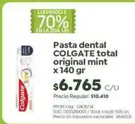 Jumbo Colgate - pasta dental total original mint oferta