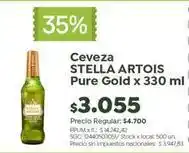 Jumbo Stella artois - cerveza pure gold x 330 ml oferta