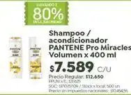 Jumbo Pantene - shampoo / acondicionador pro miracles volumen oferta