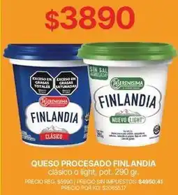 Supermercados Vea Finlandia - queso procesado oferta
