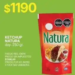 Supermercados Vea Natura - ketchup oferta