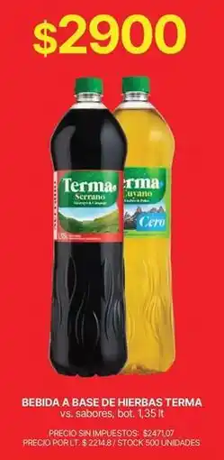 Supermercados Vea Terma - bebida a base de hierbas oferta