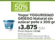 Jumbo Yogurísimo - yogur yogurisimo griego natural sin azúcar pote x 300 gr oferta
