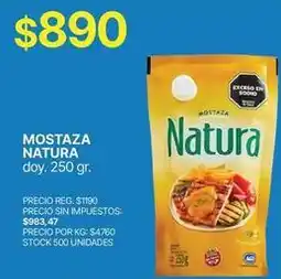 Supermercados Vea Natura - mostaza oferta