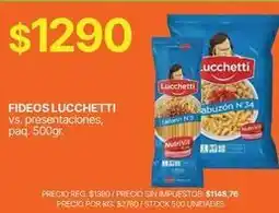 Supermercados Vea Lucchetti - fideos oferta