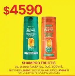 Supermercados Vea Garnier - shampoo fructis oferta