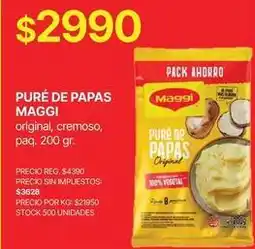 Supermercados Vea Maggi - puré de papas oferta