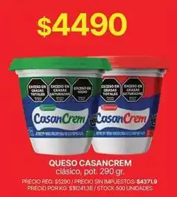 Supermercados Vea Casancrem - queso clásico oferta