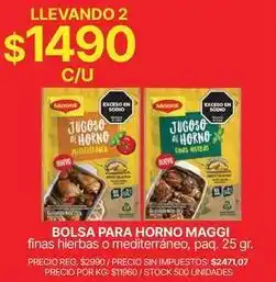 Supermercados Vea Maggi - bolsa para horno oferta