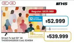Coto Ths smart tv led 50" 4k oferta