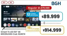 Coto Bgh smart tv led 60" 4k oferta