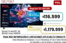 Coto Tcl smart tv led 65" 4k oferta