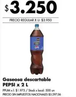 Disco Pepsi gaseosa descartable oferta