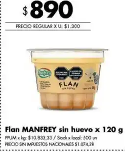 Disco Manfrey flan sin huevo oferta