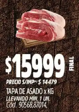 Supermercados Yaguar Tapa de asado oferta