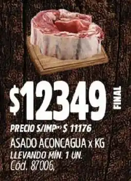 Supermercados Yaguar Asado aconcagua oferta