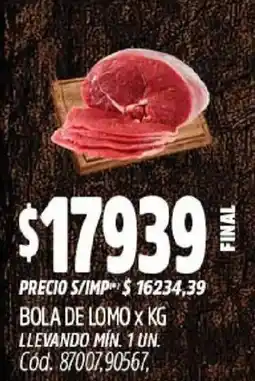 Supermercados Yaguar Bola de lomo oferta