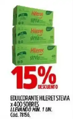 Supermercados Yaguar Hileret edulcorante stevia oferta