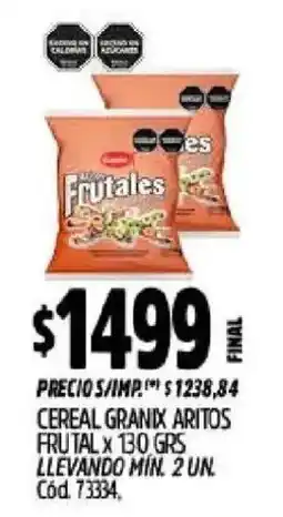 Supermercados Yaguar Aritos cereal granix frutal oferta