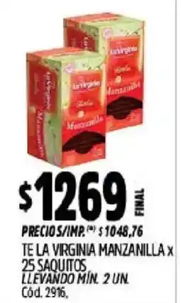 Supermercados Yaguar Te la virginia manzanilla oferta