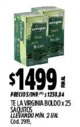 Supermercados Yaguar Te la virginia boldox25 saquitos oferta