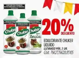 Supermercados Yaguar Chuker edulcorante liquido oferta