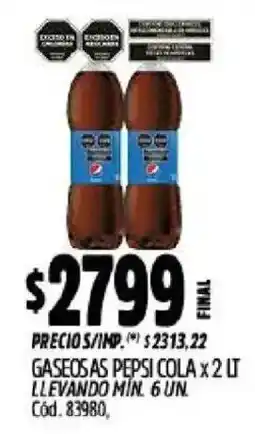 Supermercados Yaguar Pepsi cola oferta