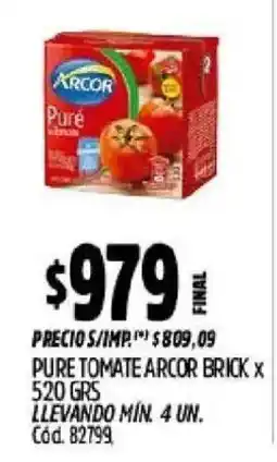 Supermercados Yaguar Arcor pure tomato brick oferta