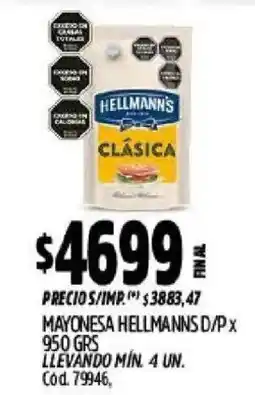 Supermercados Yaguar Hellmanns mayonesa clásica oferta