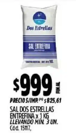 Supermercados Yaguar Dos estrellas sal entrefina oferta