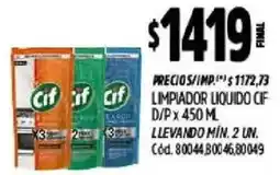 Supermercados Yaguar Cif limpiador liquido oferta