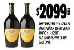 Supermercados Yaguar Viñas de alvear vino tinto oferta