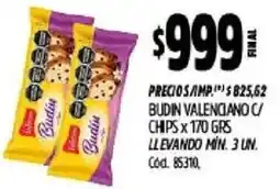 Supermercados Yaguar Budin valenciano c/ chips oferta