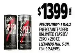 Supermercados Yaguar Speed energizante oferta