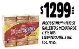 Supermercados Yaguar Mediatarde galletitas oferta