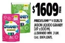 Supermercados Yaguar Granby jabon liquido oferta