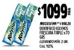 Supermercados Yaguar Kolynos dentífrico frescura triple oferta