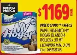 Supermercados Yaguar My Hogar papel higienico blanco oferta